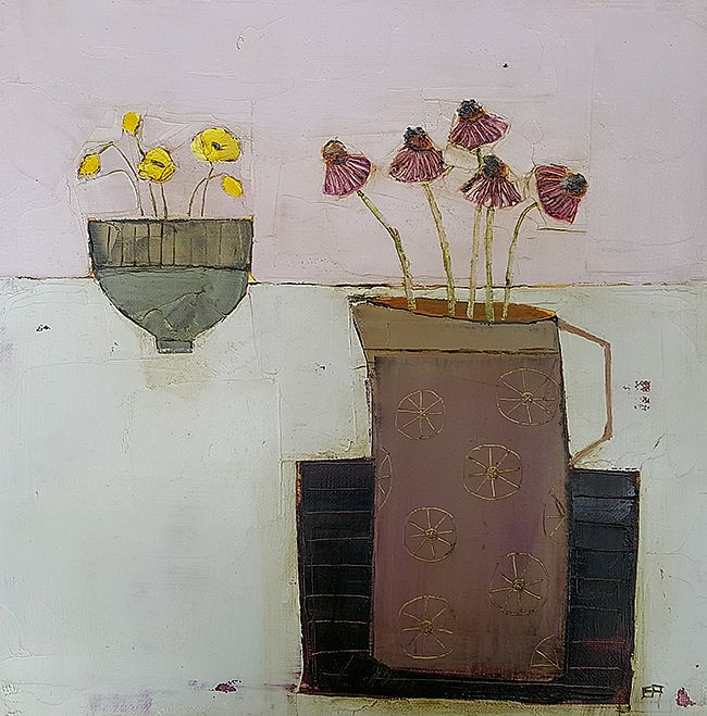 Eithne  Roberts - Purple jug and green bowl